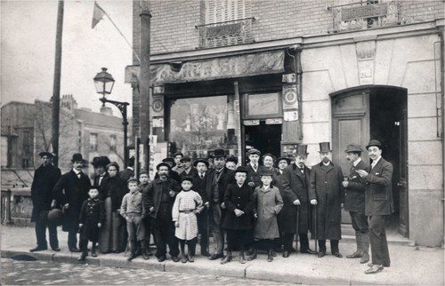 Old postcard toy store front - toy,