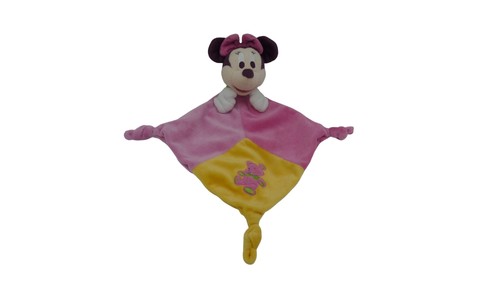 Doudou minnie souris plat rose - minnie,