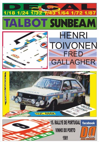 Decal talbot sunbeam lotus - decal,
