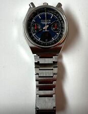 Rare Chronographe Bull Head Citizen Automatique Des Années 70