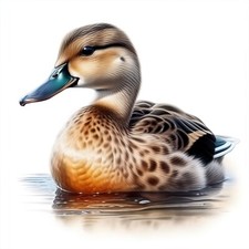 Autocollant de voiture XXL 18X18 aquarelle canard vinyle résistant aux intemp...