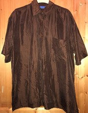 chemisier vintage soie marron