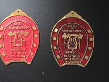 LOT PLAQUE DE CONCOURS HIPPIQUE, CHATEAU THIERRY cheval, équitation