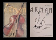 Arman (1928-2005) - Artiste français - Catalogue avec rare dessin original signé