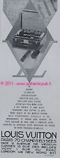 PUBLICITE ORIGINALE LOUIS VUITTON COIFFEUSE MALLE VANITY DE 1931 FRENCH AD LUXE