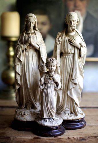 Large antique holy family - antique,