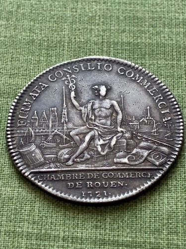 Jeton argent louis 1721 - jeton,