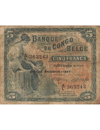 Congo belge francs - francs,