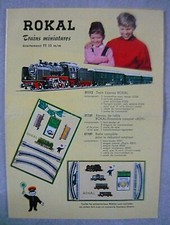 Dépliant Catalogue Trains Locomotives ROKAL TT ( le Pélican Jouets à Paris )