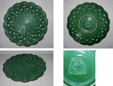 Plat corbeille ancienne fruits faïence B Letalle Saint Clément