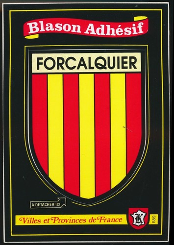 Carte postale blason adhésif - postale,