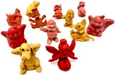 12 Figurines Disney Esso Glups Publicitaires : Clochette, Picsou, Dumbo, Bambi..
