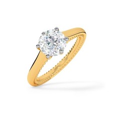 Bague ronde Moissanite en