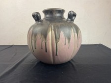 VASE CITROUILLE en grès Art Nouveau signé GILBERT MÉTÉNIER céramique 1900