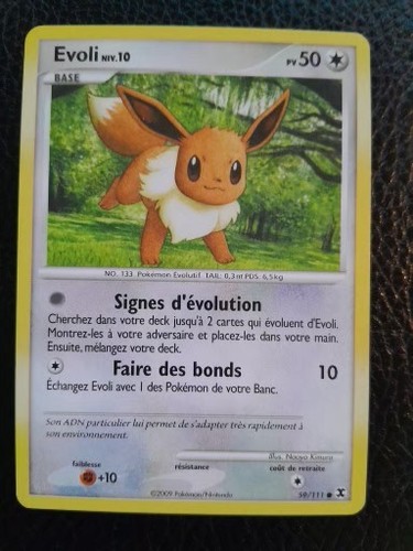 Carte pokemon française evoli - pokemon,