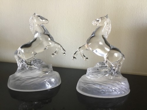 Chevaux cabrés cristal - chevaux,