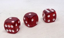 Lot de 3 dés à jouer anciens