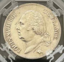 Louis XVIII 5 Francs 1824 Bordeaux, SUP+