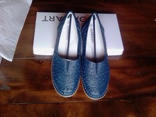Chaussures mocassin cuir bleu - mocassin,