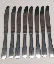 Lot de 8 couteaux monoblocs "La Table d'Albert"  en inox longueur 24 cm