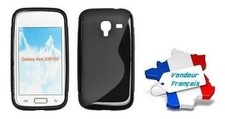 Housse Etui Coque Silicone Gel Noir S Pour Samsung GT i8160 Galaxy Ace 2