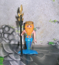 LOT ACCESSOIRE FIGURINE PLAYMOBIL PERSONNAGE lLE DIEU DE LA MER POSÉIDON