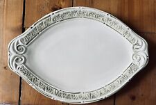 Plat ancien Ovale en Céramique de Bassano  ( Italie ) 40cm. (signé)