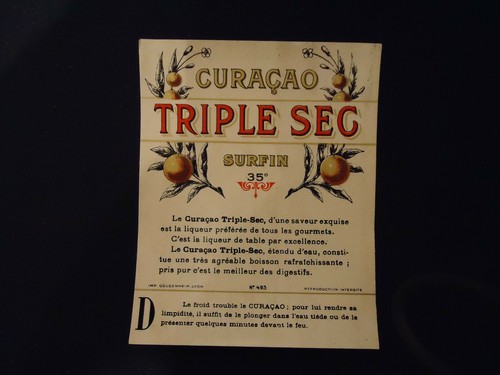 Etiquette ancienne curacao - etiquette,