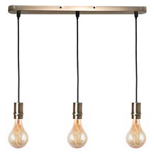 réglette suspension design en métal bronze Plafonnier suspendu 3 Ampoules compa