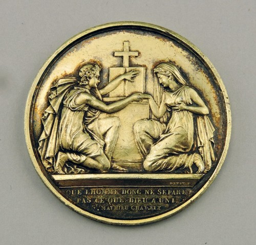 Ancien médaille mariage en - ancien,