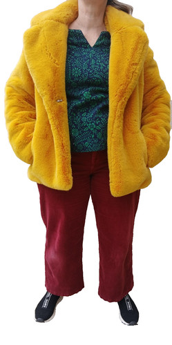 Veste doudoune fausse fourrure