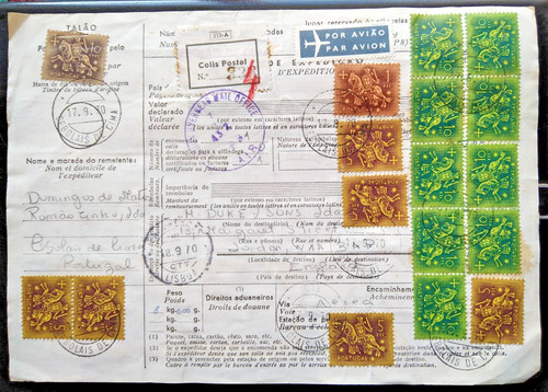 Colis postaux portugais - colis, portugais:
