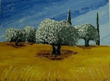 TABLEAU PAYSAGE PROVENCE / LES