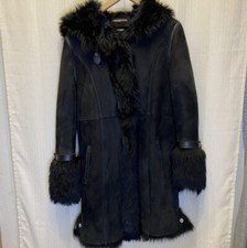 Coach Black Suede And Fur Long
