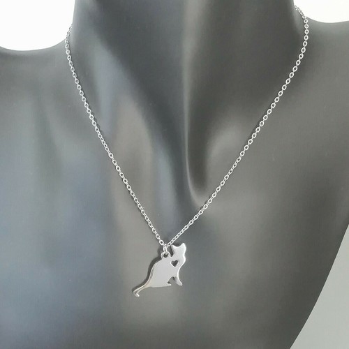Collier chaine argente 46cm - collier,