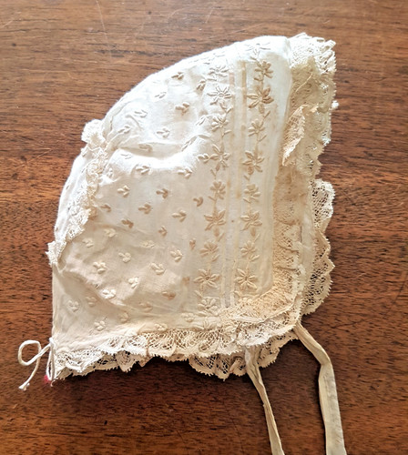 Poupée bonnet ancien écru - poupÉe,