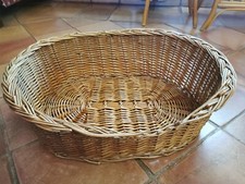 Panier en osier beige pour chien 