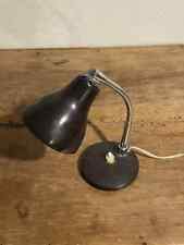 LAMPE VINTAGE DE BUREAU A POSER METAL MARRON ANNEES 60 70 DESIGN INDUSTRIEL