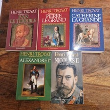 Lot De 5 Livres D’histoire D’Henri Troyat, Nicolas II, Alexandre, Ivan, etc...