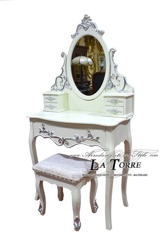 Coiffeuse miroir pouf style - pouf,