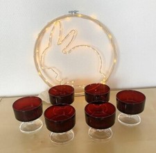 Lot de coupes en verre de champagne de vin de dessert fumé vintage home decor