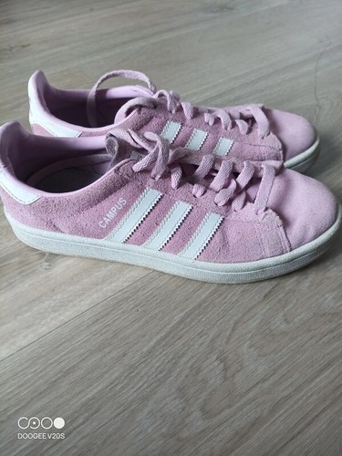 Adidas campus rose cuir - rose,