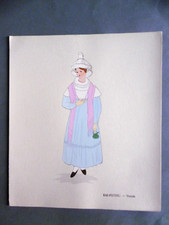 BAS-POITOU VENDÉE planche POCHOIR / Aline KEIM costume régional 1930 Mode