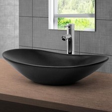 Lavabo en céramique noir mat