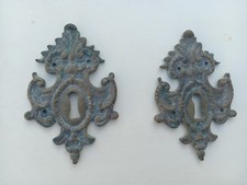 2 ANCIENNE ENTRÉE DE CLÉ SERRURE EN BRONZE COMMODE LOUIS XV