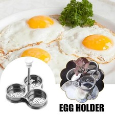 Egg Poacher Pan Stainless Steel-Poached Egg Cooker Spring Handle A1L8 Maker T4B1
