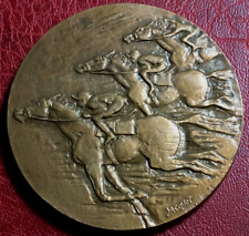Equestrian Horse racing hippiques medal by JACOUOT QUEROLLE