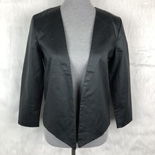 Kate Spade Saturday Small Behind The Seams Blazer Black Coated Faux Leather NWT