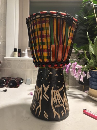 Handcrafted djembe drum - handcrafted, wood