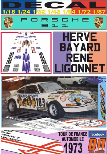 Decal porsche 911 - porsche, h.bayard